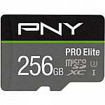 256GB PNY Pro Elite microSDXC Memory Card (U3) $33 (40% Off) & More