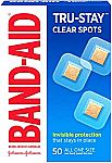 50-Count Band-Aid Brand Tru-Stay Clear Spots Bandages $1.70