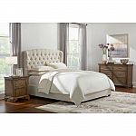 Colemont Lemon Custard Yellow Wood Full Bed with Curved Headboard $160 and more