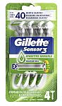 Gillette Sensor 3 Disposable Razors 4-ct, Sensitive $1.69