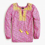 J.Crew - Extra 70% Off + Extra 10% Off, Embroidered cotton voile top $18 and more