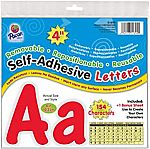 154-Ct Pacon Self-Adhesive 4" Letters (Red Cheery Font) $6