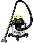 Stanley 4 Gallon Wet Dry Vacuum, 4 Peak HP Stainless Steel 3 in 1 Shop Vac Blower with Powerful Suction $50