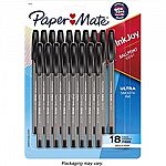 18-Ct Paper Mate InkJoy Ballpoint Pens, 1.0mm $2
