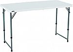 Lifetime 4' Fold-In-Half Adjustable Table $40