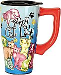 14-Oz Spoontiques Crazy Cat Lady Travel Mug $6.16