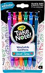 6-Count Crayola Washable Gel Pens in Jewel Tones $2