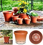 Bloem Terra Plastic Pot Planter 8" Terra Cotta $2.28