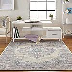 5'3" x 7'3" Nourison Grafix Persian Center Medallion Area Rug (Ivory/Pink) $33.60