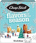 10-Tube ChapStick Holiday Flavored Lip Balm Gift Set Bundle $7