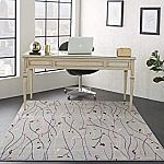5'3" x 7'3" Nourison Grafix Botanical Grey Area Rug $35
