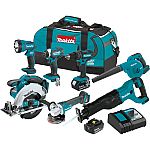 Makita 18V LXT® Lithium-Ion Cordless 7-Pc. Combo Kit (3.0Ah) $299 (orig. $669)