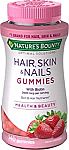 140-Ct Nature's Bounty Hair, Skin, and Nails with Biotin Gummies $7.86