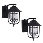 2-Pack Honeywell 800 Lumen Wall Lantern with LED Vintage Filament Bulb $34.88