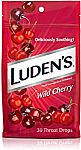 Luden's Wild Cherry Throat Drops (30 Drops, 1 Bag) $1