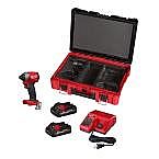 Milwaukee M18 FUEL Brushless 1/4 in. Hex Impact Driver Kit with Two 3.0 Ah Batteries and PACKOUT Case $159 (Org $349)