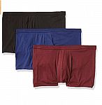 3-Pack Men's Hanes Tagless Comfort Flex Fit Dyed Trunks (Blue / Black /Turquoise) $7