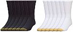 12-Pairs Gold Toe Men's 656s Cotton Crew Athletic Socks $8.65