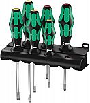 6-Piece Wera Kraftform Plus 334/6 Screwdriver Set with Rack and Lasertip $26.70
