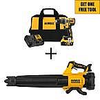 DEWALT 1/2 in. Drill/Driver Kit +  a Free Tool or Battery for $199