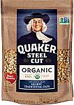 4-Pack 20-oz Quaker Steel Cut Oats (Organic) $8.25
