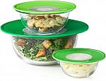 OXO Good Grips 3 Piece Reusable Silicone Lid and Splatter Guard Set $10