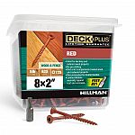 Deck Plus 48428 Wood Screws #8 x 2", Red, 5lb Box $16.23