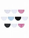 10-Pack Hanes Women's Cotton Bikini Panties $11