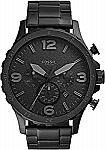 Fossil Men's Nate Stainless Steel Quartz Chronograph Watch $74 and more