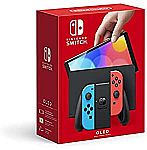 Nintendo Switch (OLED Model) w/ Neon Red & Neon Blue Joy-Con $349.99
