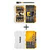 DEWALT MAXFIT Steel Screwdriving Set (60-Piece) with Black and Gold Drill Bit Set (10-Piece) $22 and more