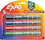 4-Count EXPO Dry Erase Markers with Ink Indicator $2.49