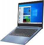 Lenovo IdeaPad 1 14.0" Laptop: 14.0" HD, Celeron N4020, 4GB, 64 GB, UHD Graphics 600 $199.99 and more