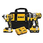 DeWalt Power Detect XR 20-Volt Impact Driver + Hammer Drill + Free Tool + 2-Batteries $299