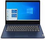 Lenovo IdeaPad 3 14" FHD Laptop (Ryzen 5 5500U 8GB 256GB 82KT00GVUS Blue) $429.99