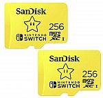 SanDisk 256GB microSDXC Card for the Nintendo Switch, 2-pack $50