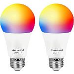 2-Pack Sylvania Bluetooth Mesh Full-Color LED Smart Light Bulb $2.80 (New, Damaged Package)