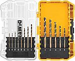 13-Pc DEWALT Black Oxide Drill Bit Set $8