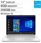 HP 14" Laptop: i3-1125G4, 8GB, 256GB, 1080p IPS Non-Touch $299.97