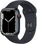 Apple Watch Series 7 GPS + Cellular, 45mm Midnight $299