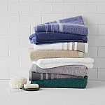Home Expressions Cotton Bath Towels (Solid or Stripe) $2.50