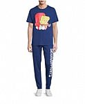 2-Pc Men's S/S Graphic T-Shirt & Jogger Sweatpants Set $15