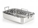 All-Clad Lagostina 16-In. x 11-In. Stainless Steel Roaster $36 and more