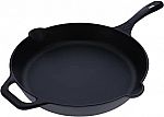 Victoria 12" Cast Iron Skillet or 10" Cast Iron Deep Grill Pan $15