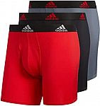 3-Pack Adidas Men's Performance Boxer Brief Underwear $18