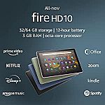 All-new Fire HD 10 tablet, 10.1", 1080p 32 GB (2021 release) $74.99 (50% off)