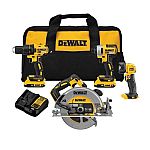 DEWALT 4-Tool 20V Brushless Kit $227