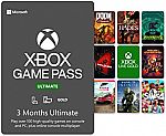 Xbox 3 Month Game Pass Ultimate Digital $24.99