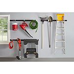 Rubbermaid FastTrack Garage 5-Piece Powder Coated Steel Multipurpose Storage Rail System $20