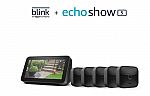 Blink Outdoor wireless HD security 5 camera Kit + Eco Show 5(2nd Gen) $229